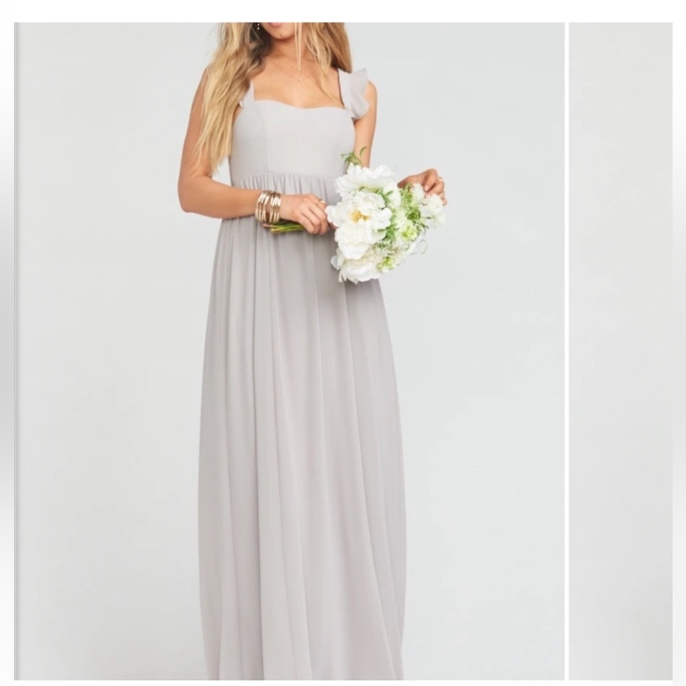 Show Me Your Mumu • June Maxi Dress • Dove Gray Shiffon